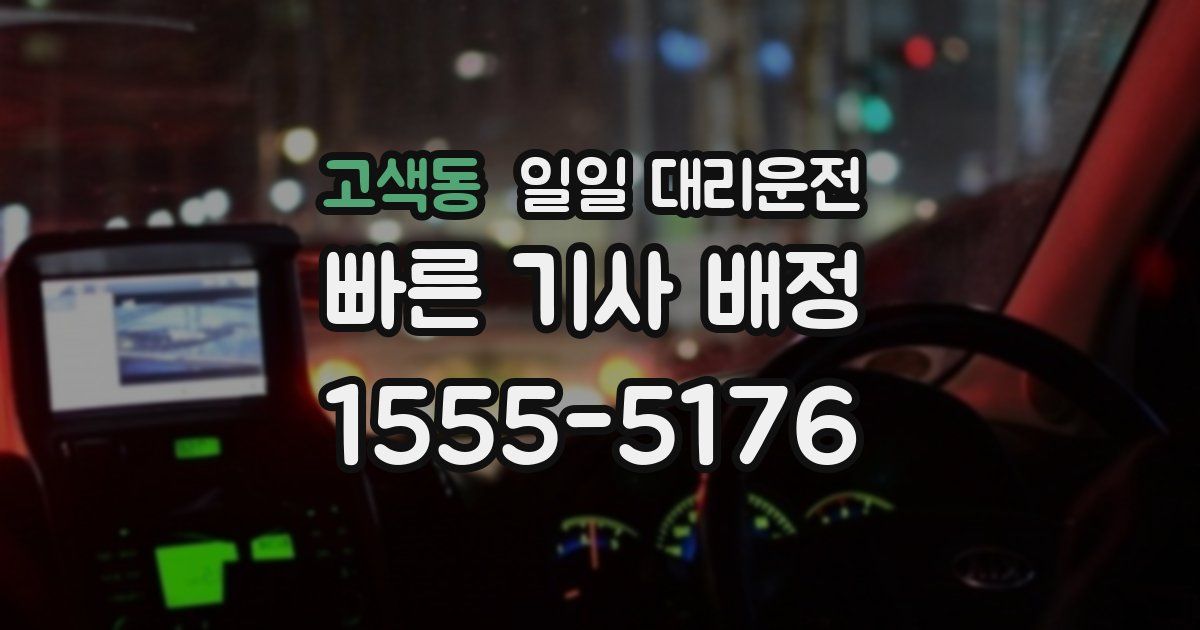 고색동 일일 대리운전