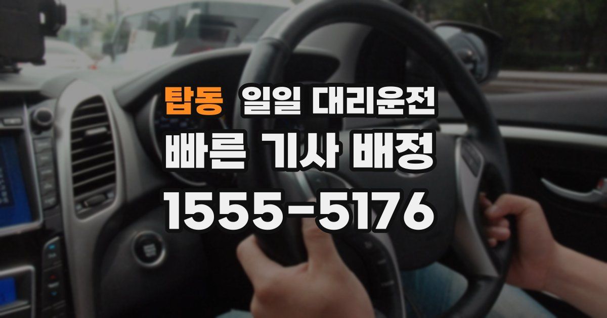 탑동 일일 대리운전