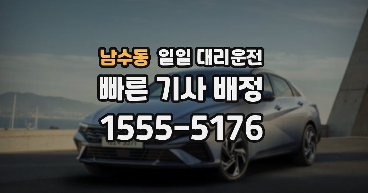 남수동 일일 대리운전