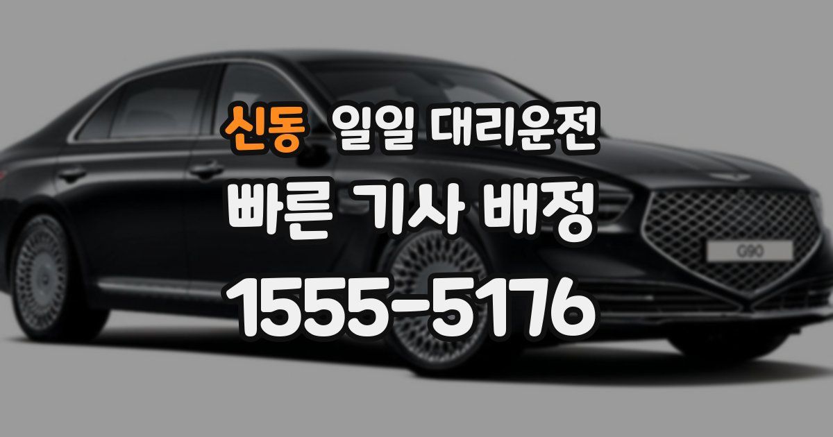 신동 일일 대리운전
