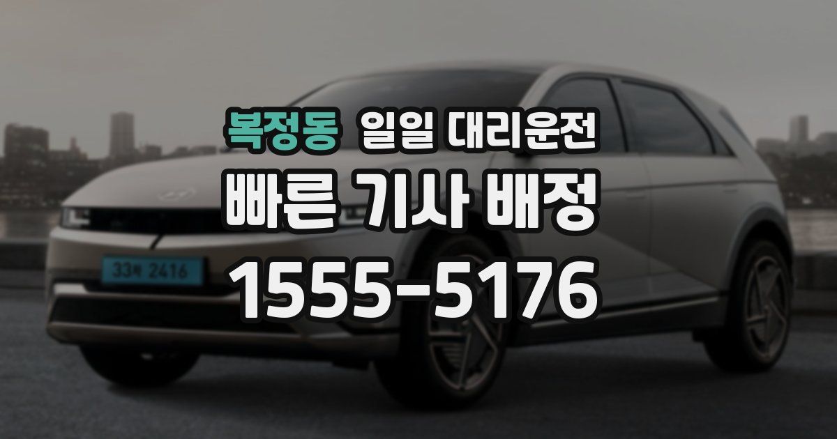 복정동 일일 대리운전