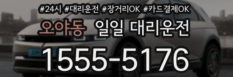 오야동 일일 대리운전