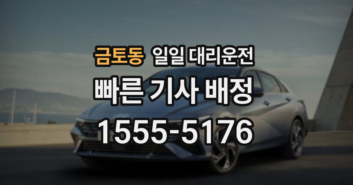 금토동 일일 대리운전