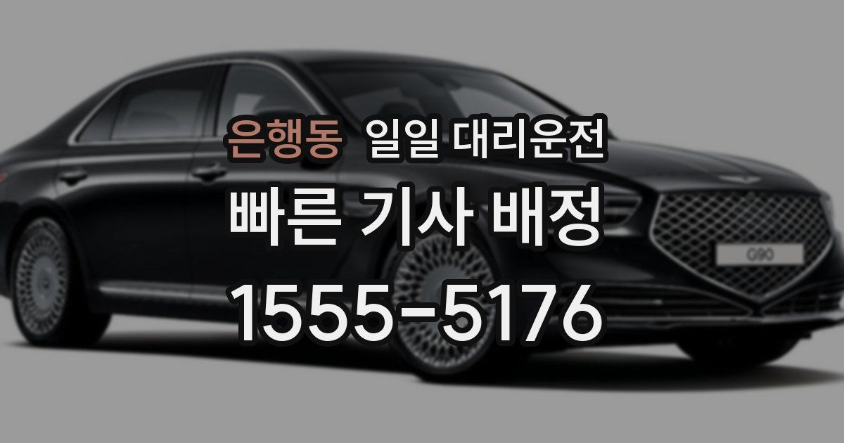 은행동 일일 대리운전