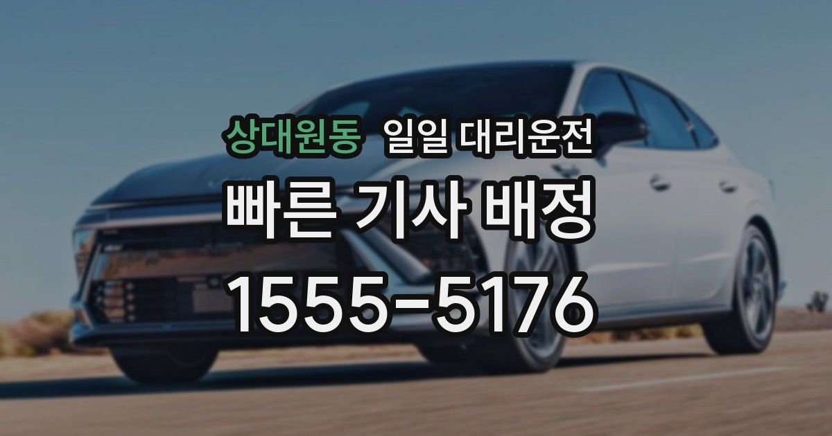 상대원동 일일 대리운전