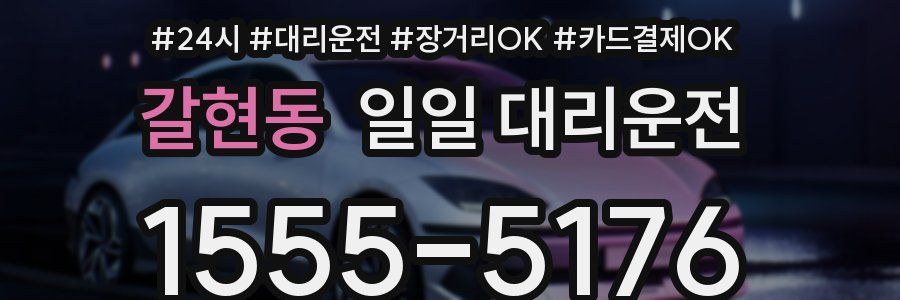 갈현동 일일 대리운전