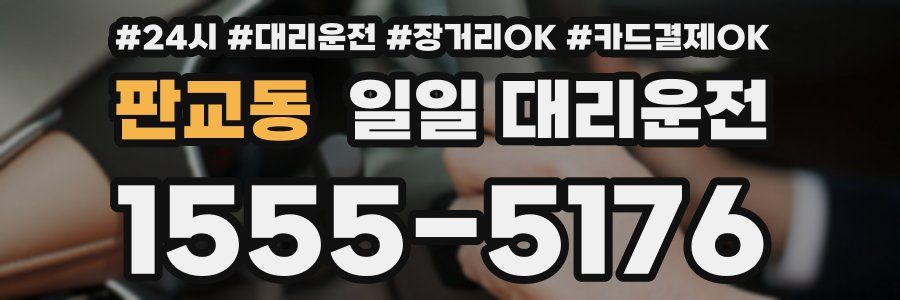 판교동 일일 대리운전