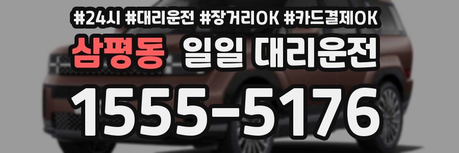 삼평동 일일 대리운전