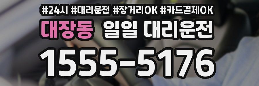 대장동 일일 대리운전