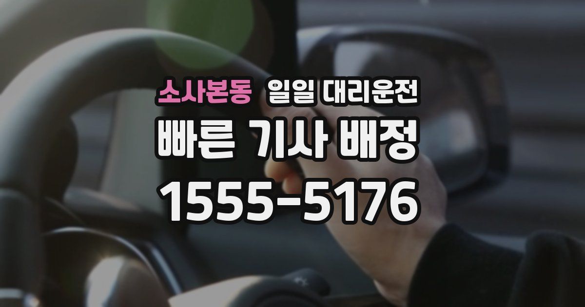 소사본동 일일 대리운전