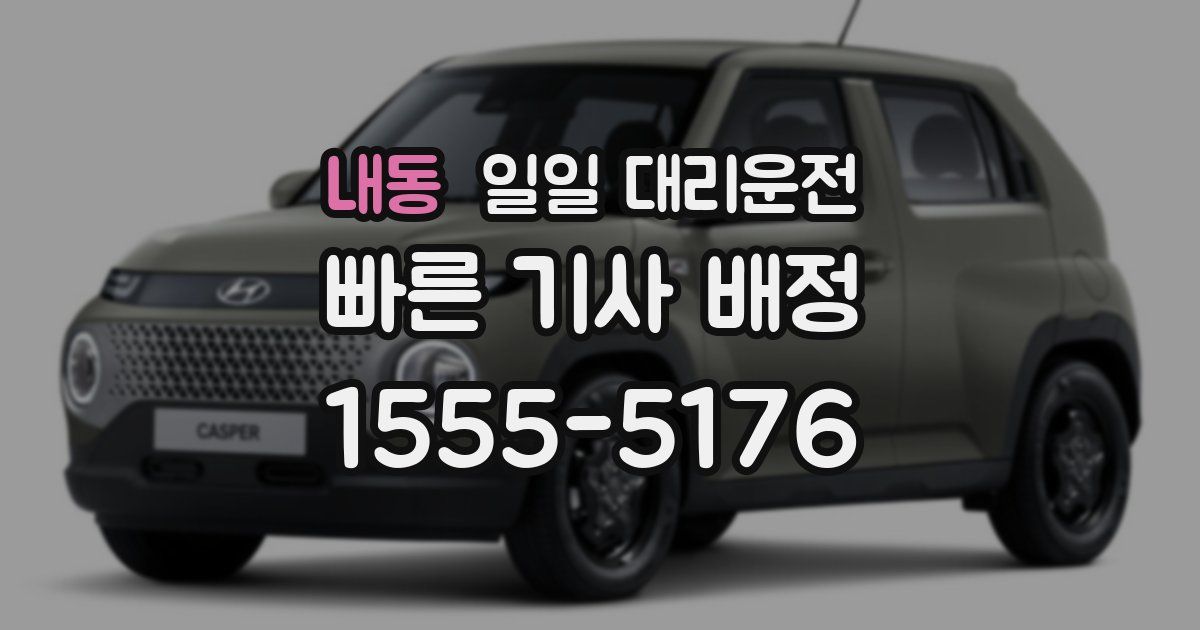 내동 일일 대리운전