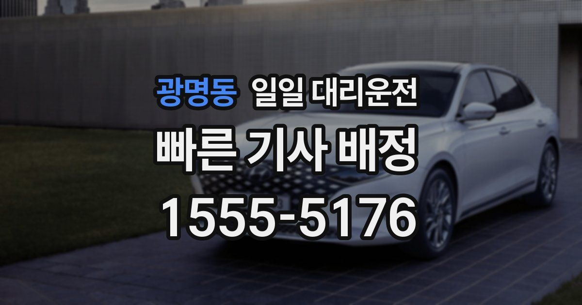 광명동 일일 대리운전