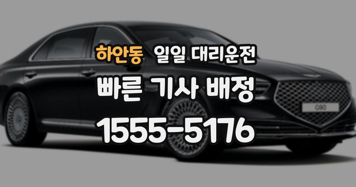 하안동 일일 대리운전