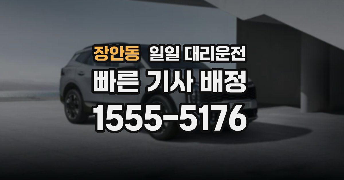 장안동 일일 대리운전