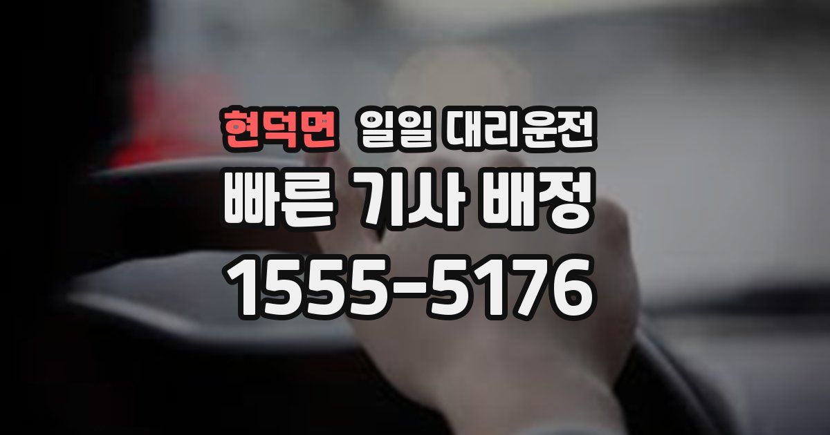 현덕면 일일 대리운전