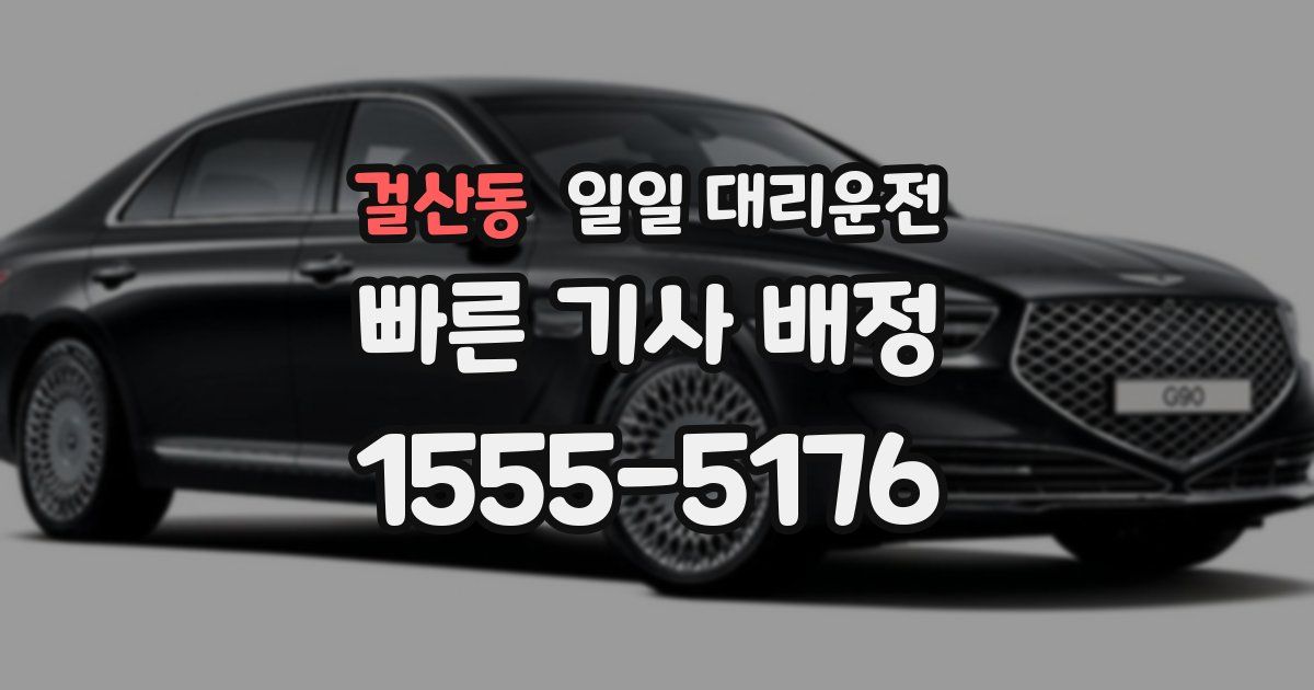 걸산동 일일 대리운전