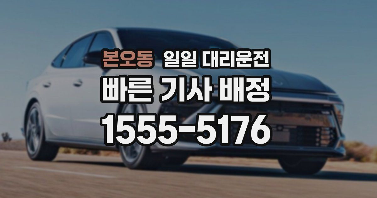 본오동 일일 대리운전
