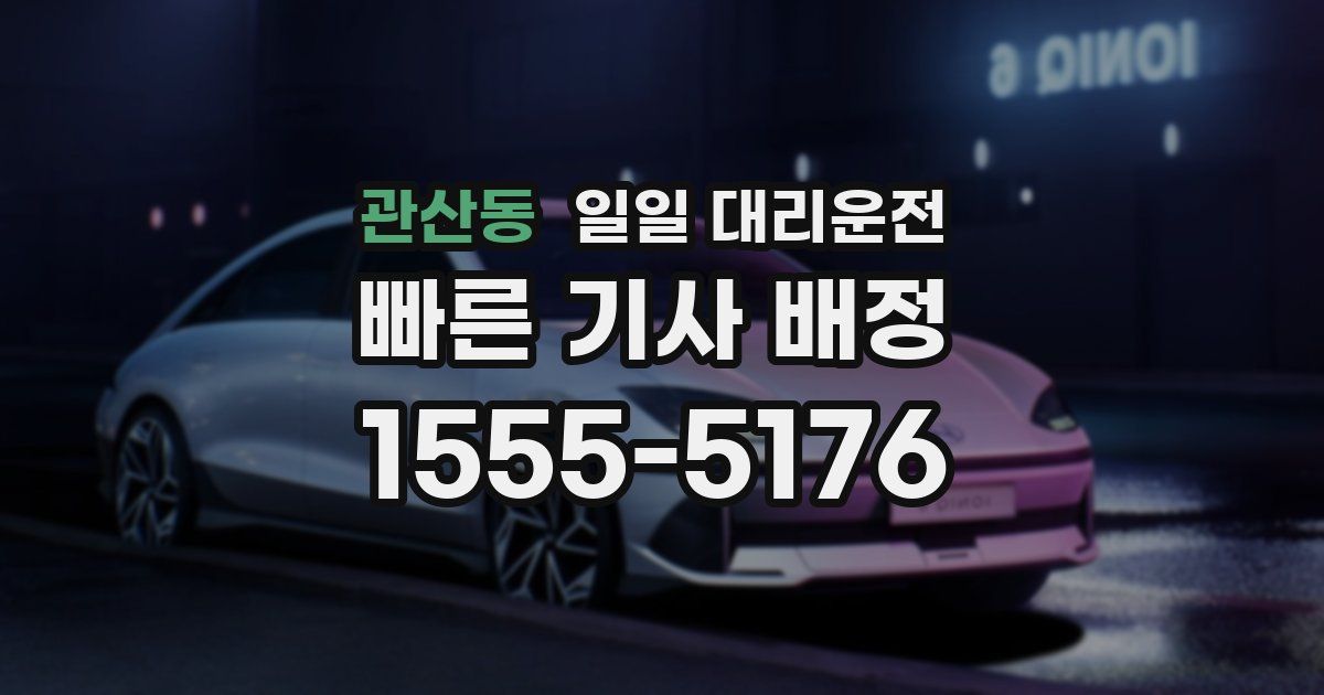 관산동 일일 대리운전