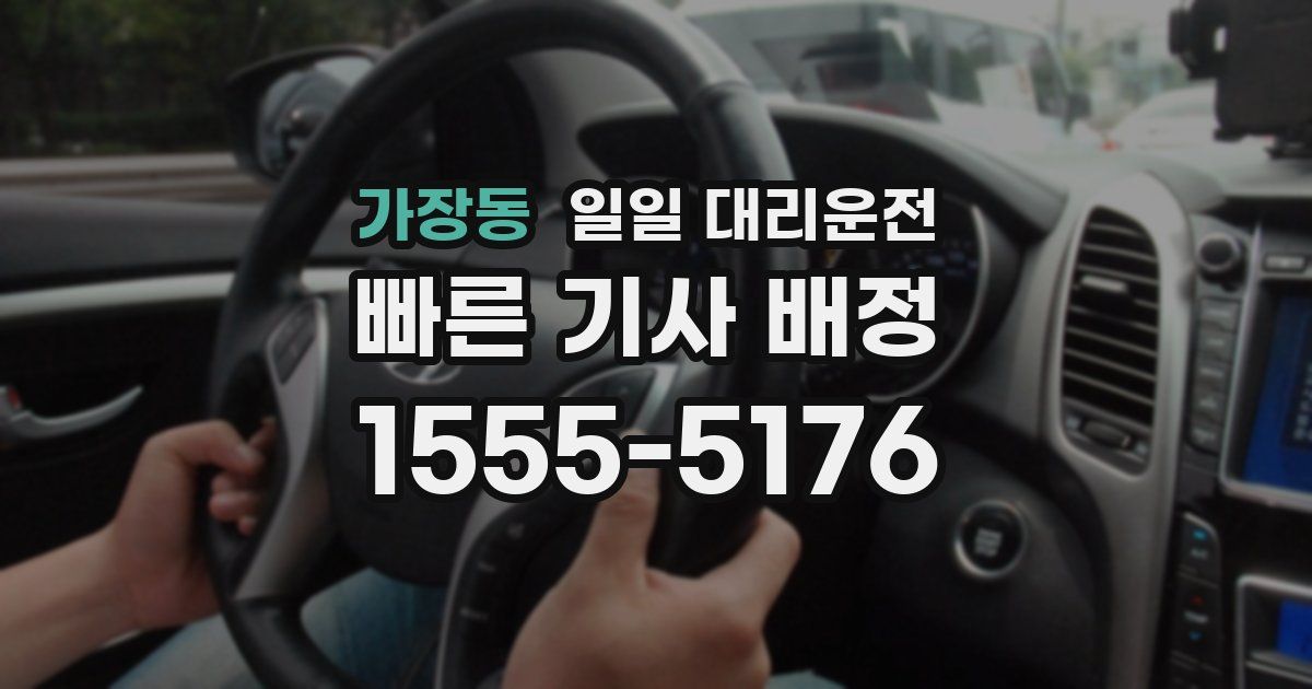 가장동 일일 대리운전