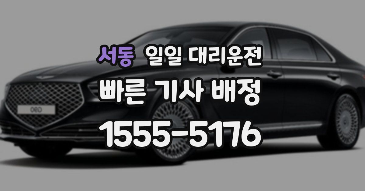 서동 일일 대리운전