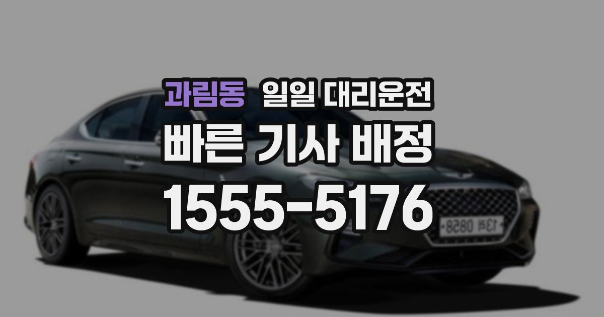 과림동 일일 대리운전