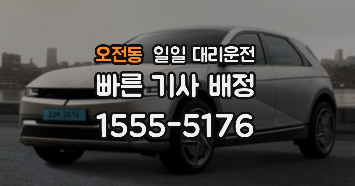 오전동 일일 대리운전