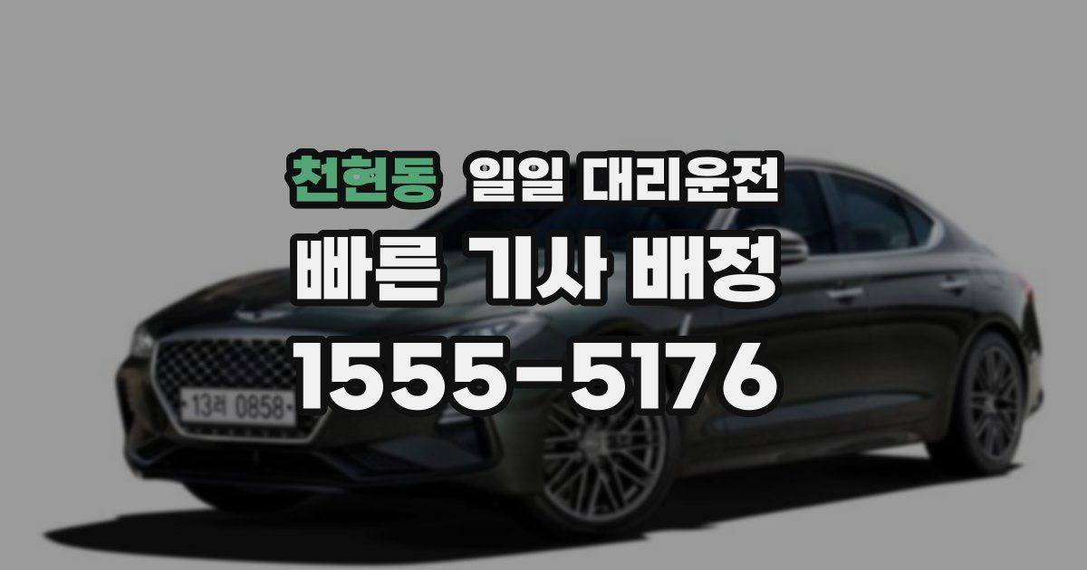 천현동 일일 대리운전
