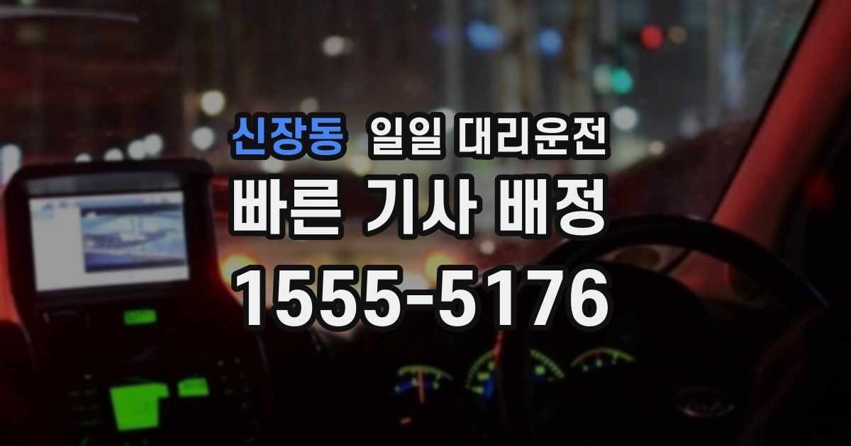 신장동 일일 대리운전