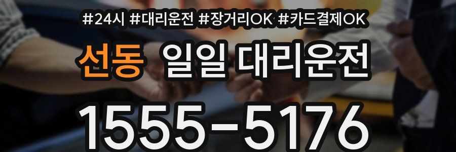 선동 일일 대리운전