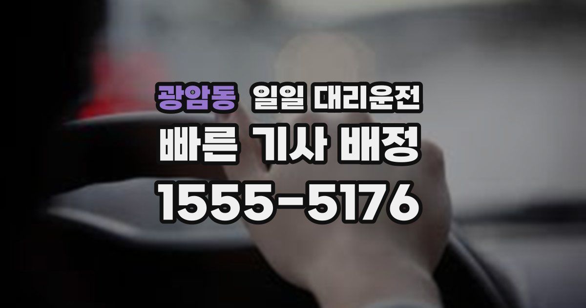 광암동 일일 대리운전