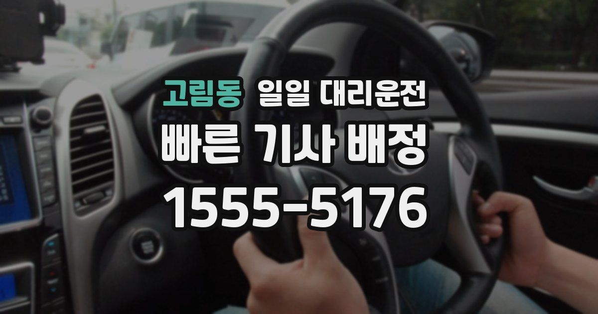 고림동 일일 대리운전
