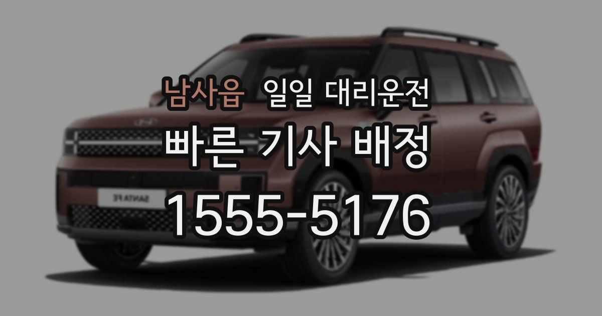 남사읍 일일 대리운전