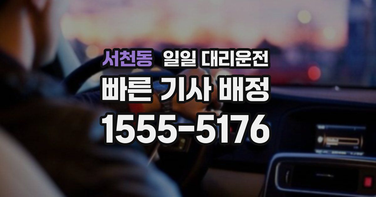 서천동 일일 대리운전