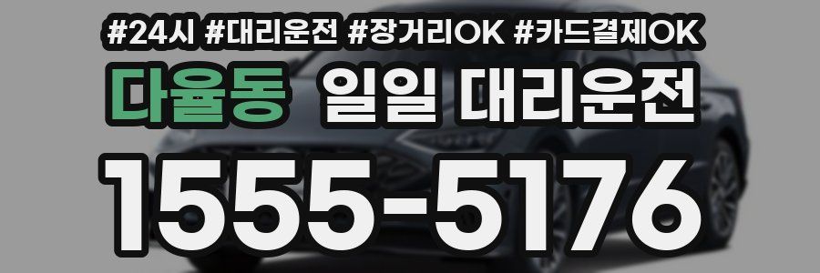 다율동 일일 대리운전