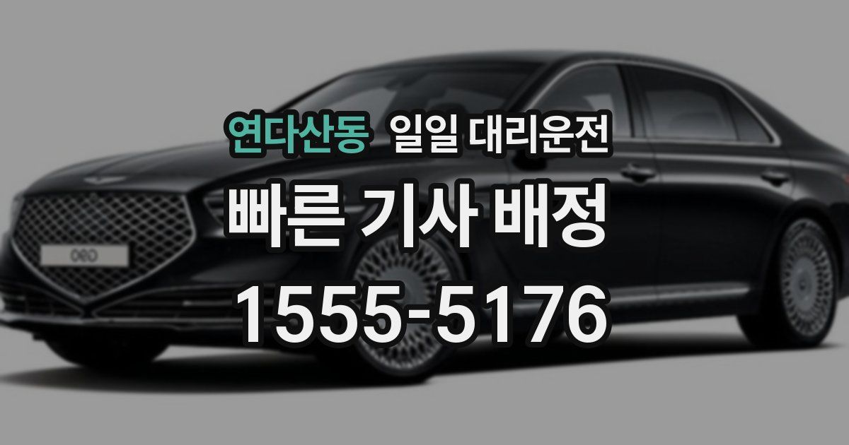 연다산동 일일 대리운전