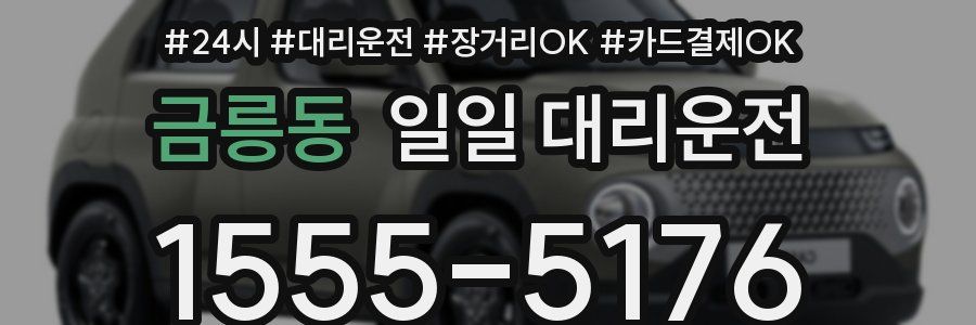 금릉동 일일 대리운전