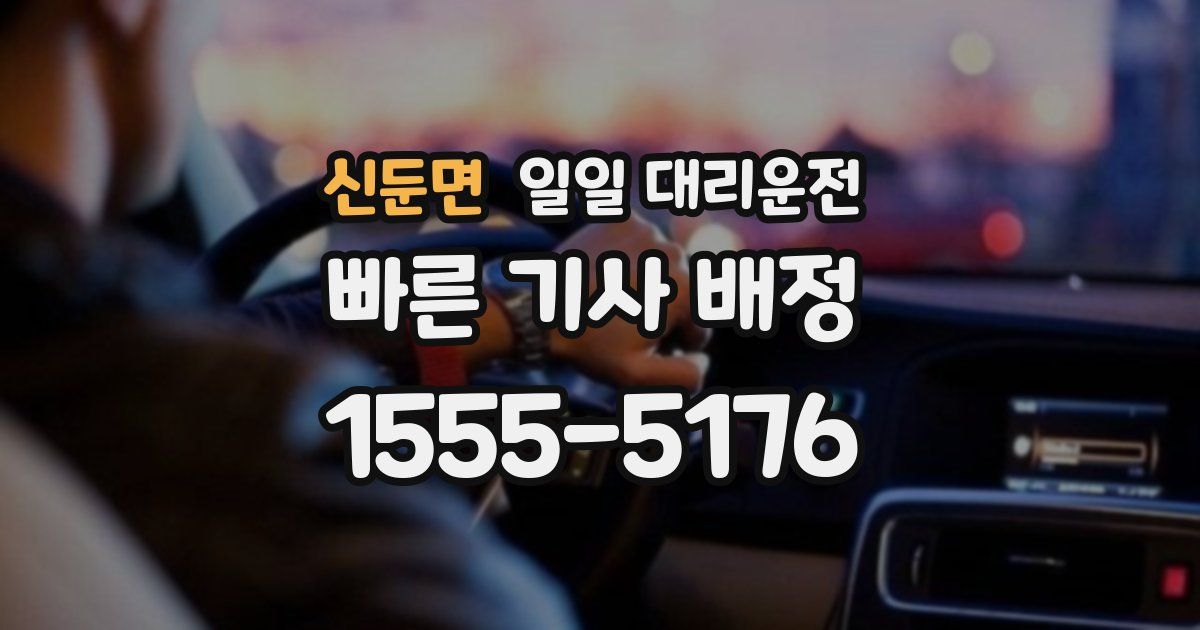 신둔면 일일 대리운전