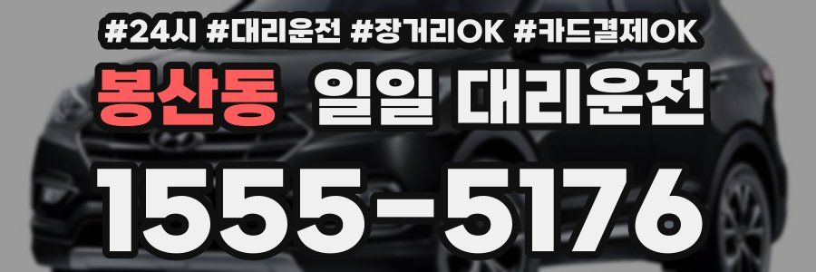 봉산동 일일 대리운전