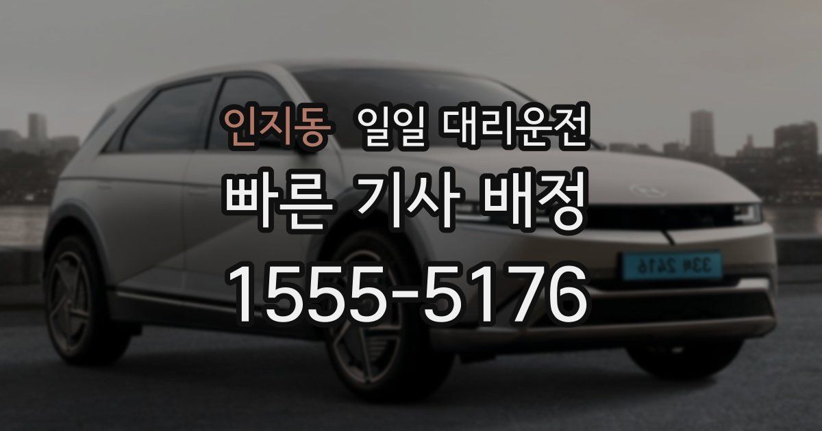 인지동 일일 대리운전