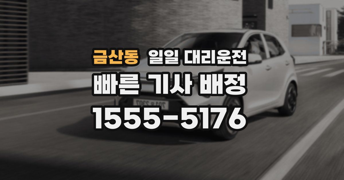 금산동 일일 대리운전