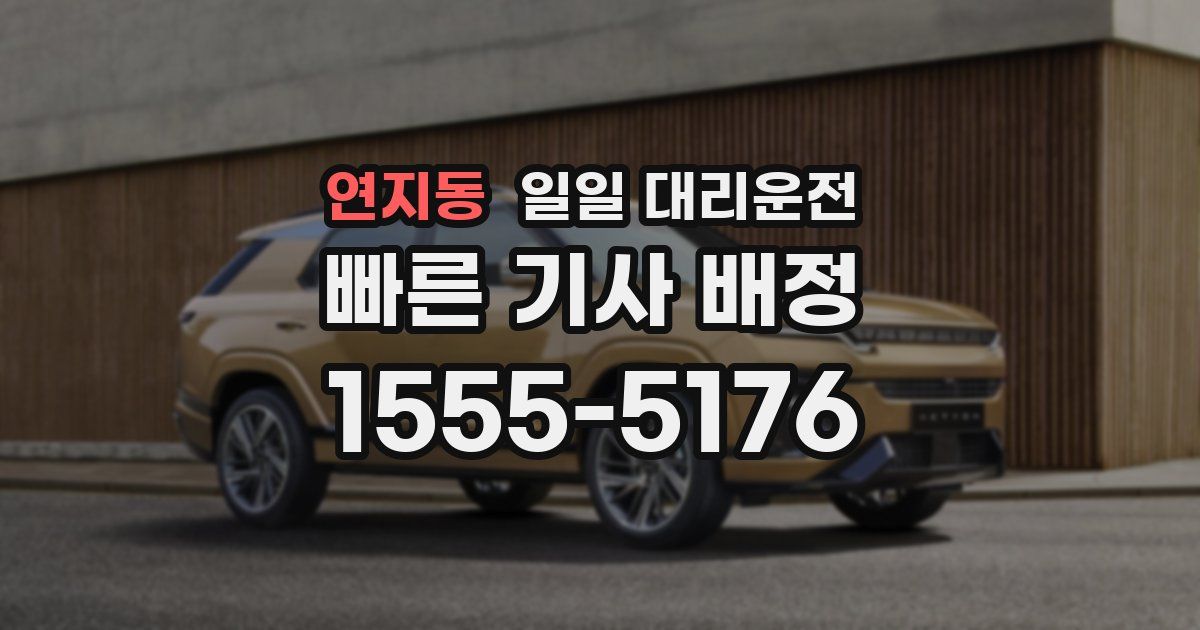 연지동 일일 대리운전