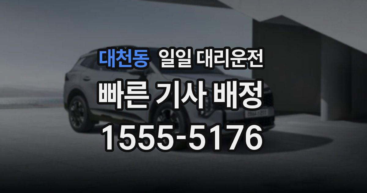 대천동 일일 대리운전