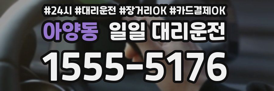 아양동 일일 대리운전