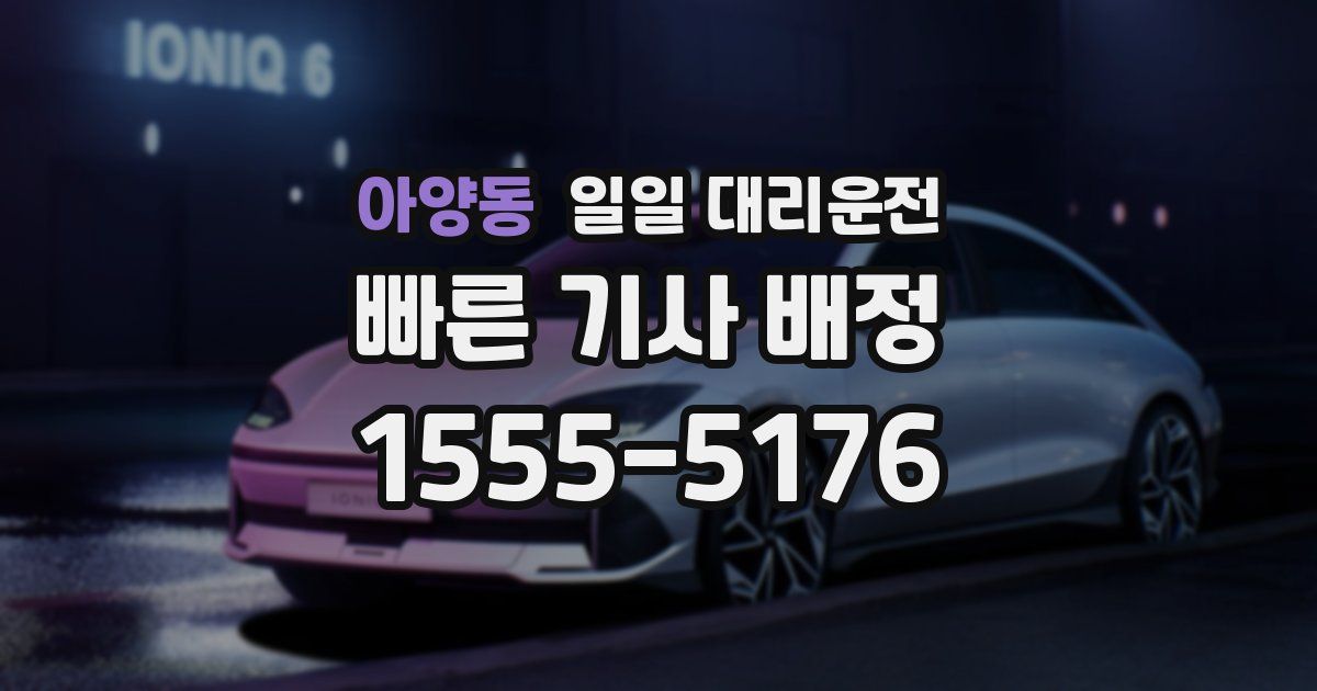 아양동 일일 대리운전