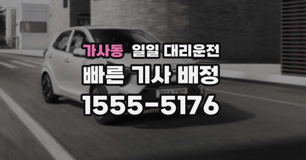 가사동 일일 대리운전