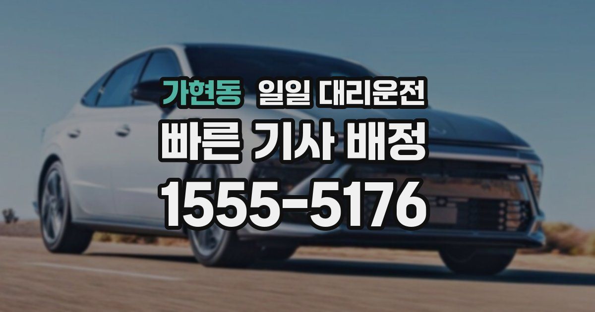 가현동 일일 대리운전