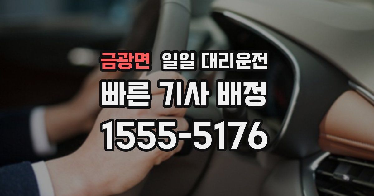 금광면 일일 대리운전