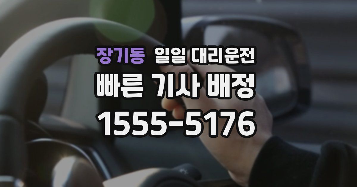 장기동 일일 대리운전