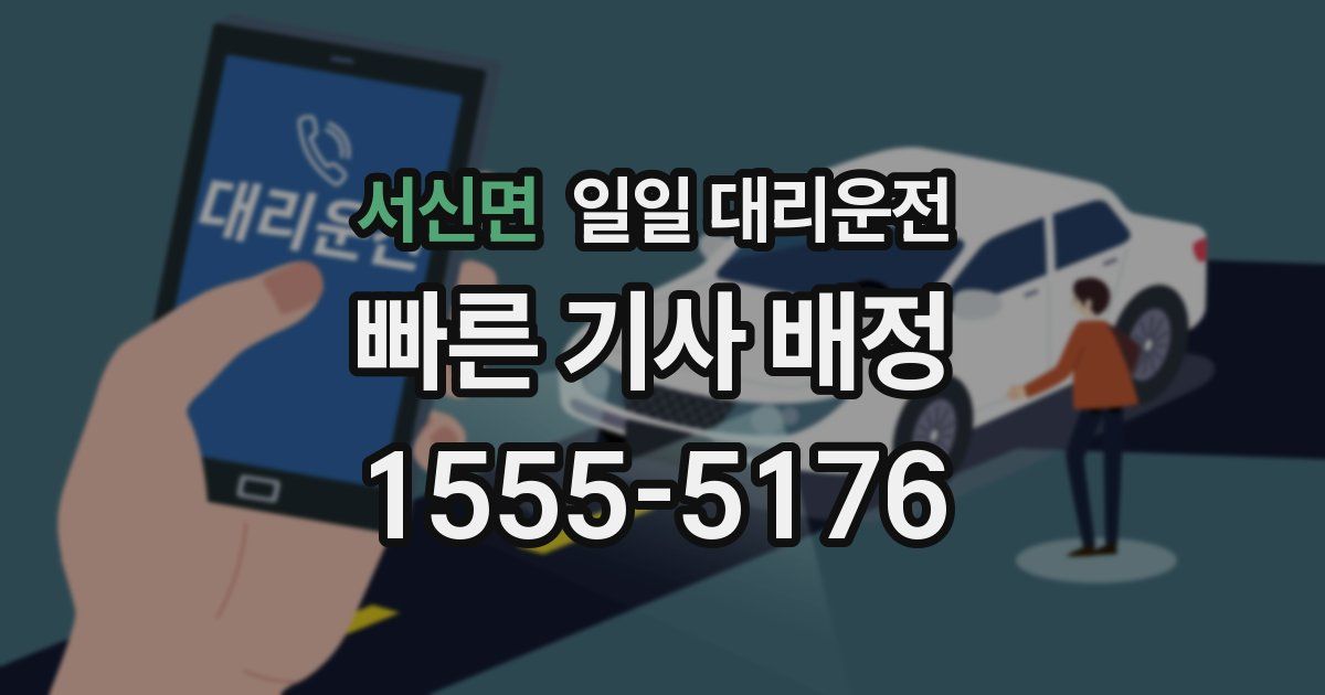 서신면 일일 대리운전