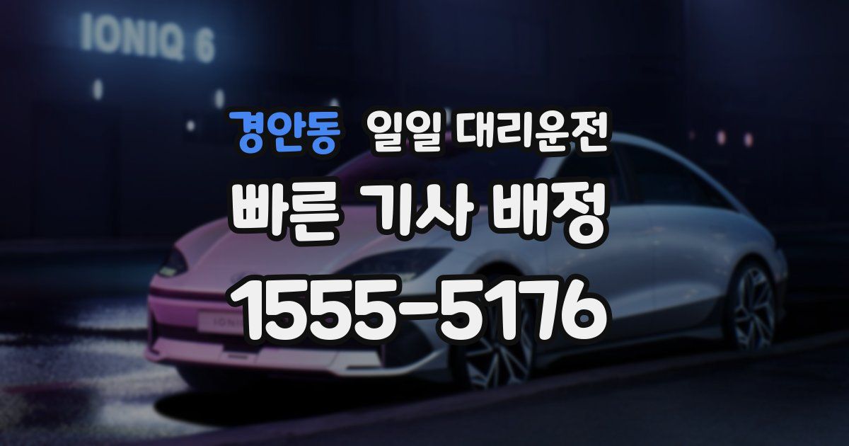 경안동 일일 대리운전